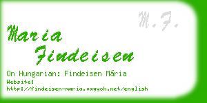 maria findeisen business card
